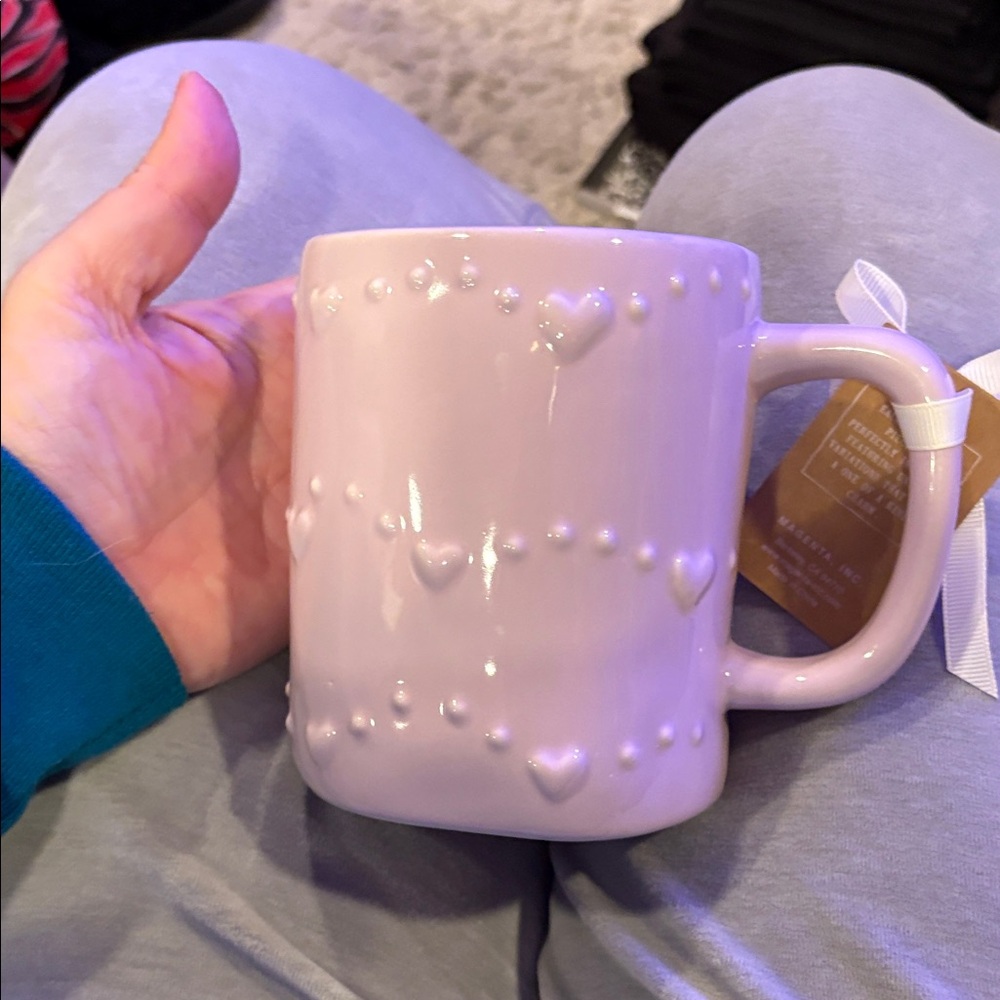 Rae Dunn Light Pink Heart Mug